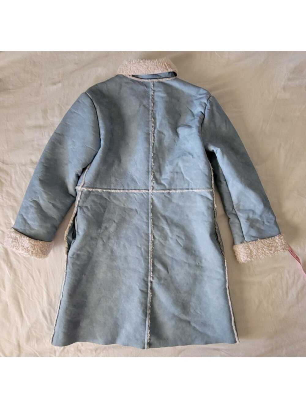 Lisa Says Gah Nadia Sherpa Coat Old Money Vintage Retro Penny Lane Womens XS S - Picture 3 of 8